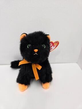 Ty Beanie Baby “Jinxy” the Black and Orange cat - Internet Exclusive (6 inch)